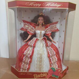 1997 Happy Holidays Special Edition Barbie Doll 10th Anniversary Mattel 17832